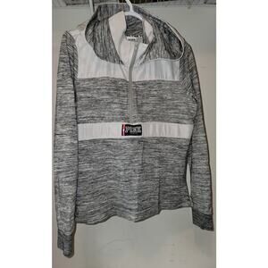 Women's Victoria Secret Pullover Zip Hoodie White/Gray Size Small Petite